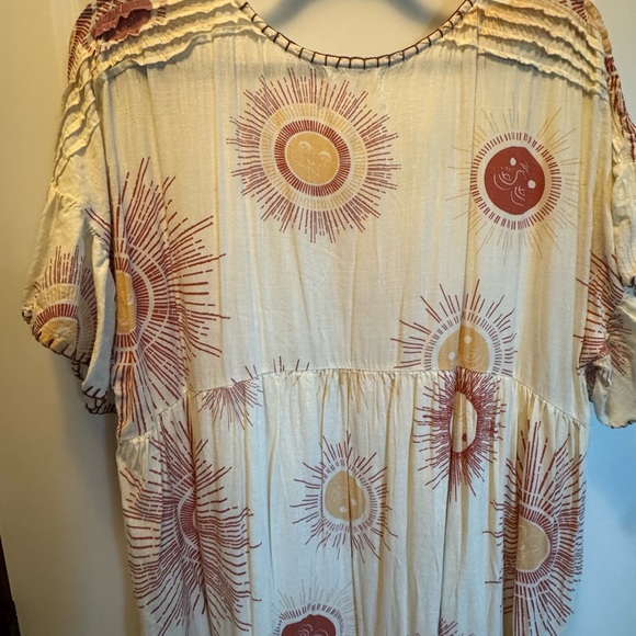 Urban Outfitters Cream and Brown Midi Dress - Picture 7 of 7